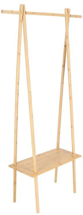 Beltéri bambusz virágtartó állvány, 82 x 28 x 155 cm