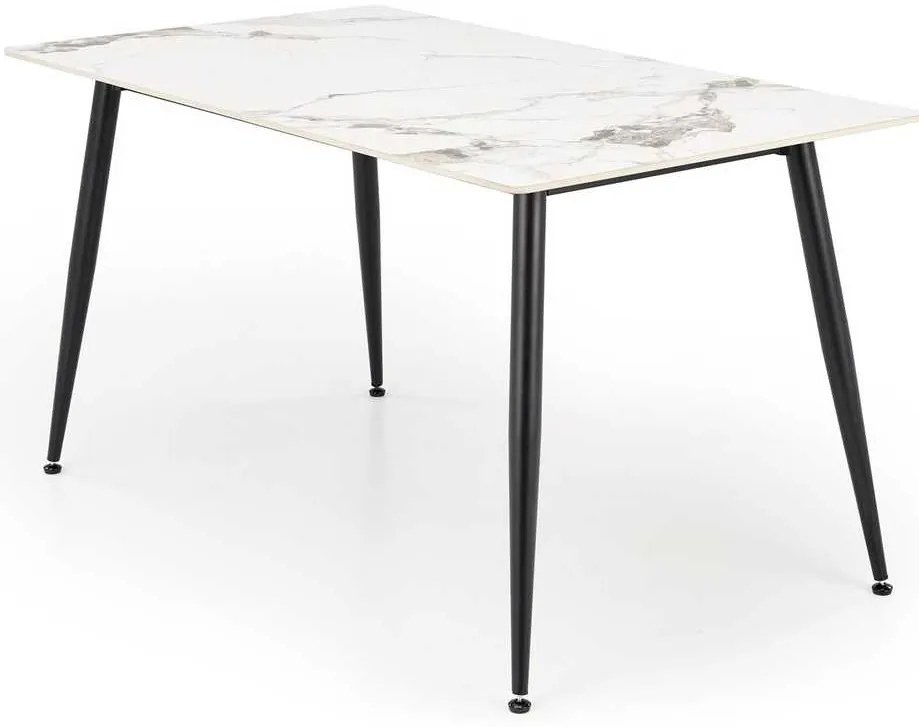 Webster étkezőasztal 140 cm, márvány / fekete