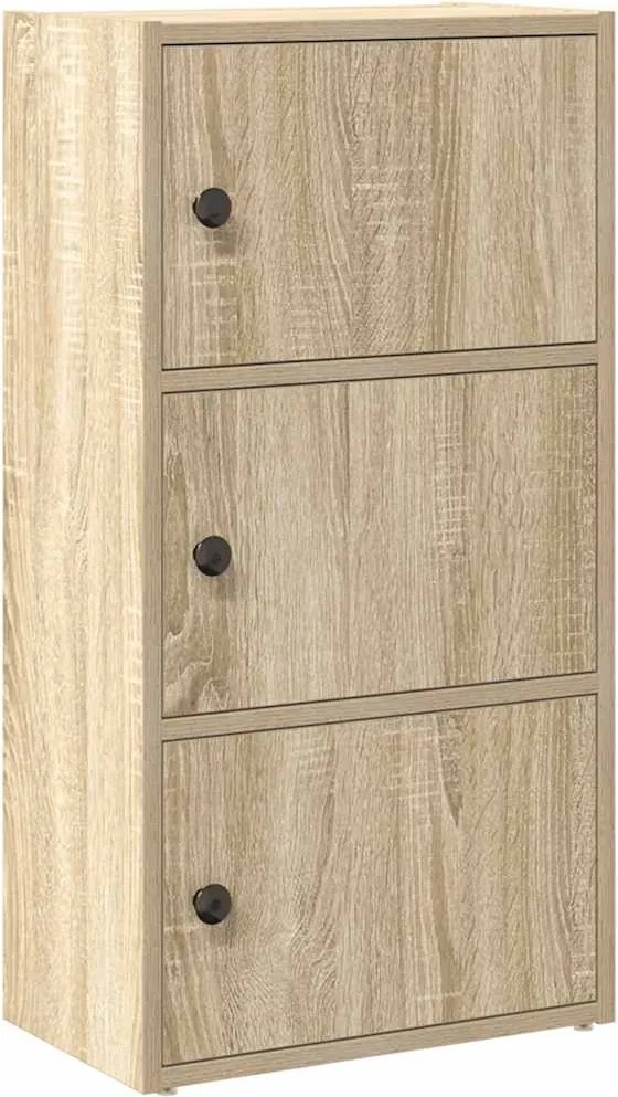 vidaXL sonoma tölgy színű szerelt fa könyvszekrény 40x24x77 cm