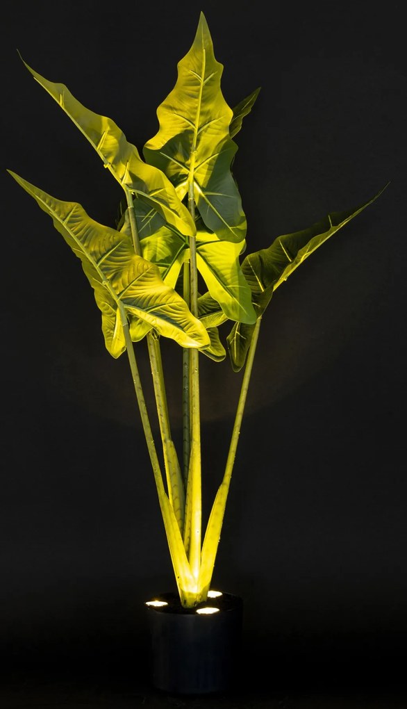 Dekoratív LED dísznövény Műanyag Zöld 97x52x52cm