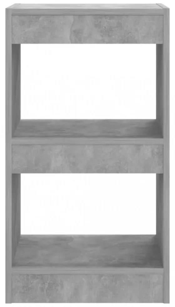 betonszürke könyvszekrény/térelválasztó 40 x 30 x 72 cm