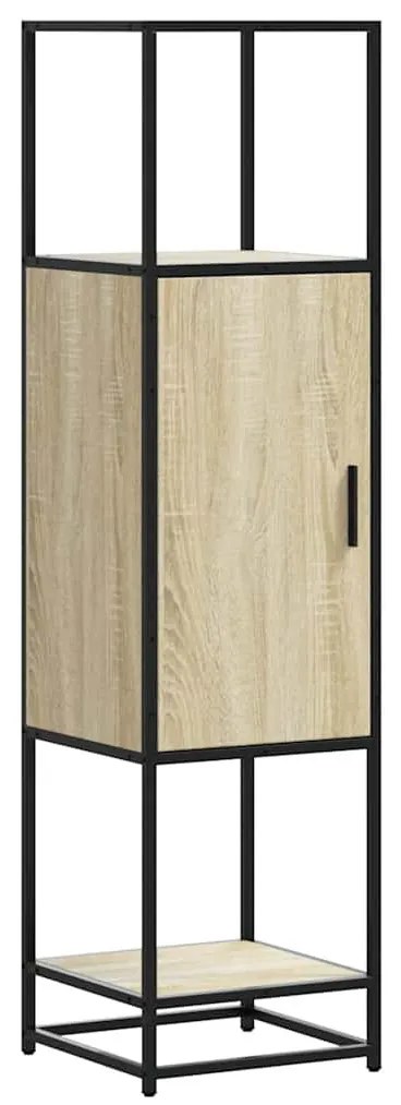 Highboard sonoma tölgy 35,5x35x139 cm gépelt fa és fém