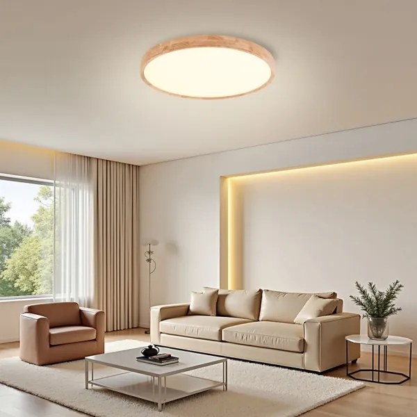 Brilagi - LED mennyezeti lámpatest WOODROUND LED/40W/230V 3000/4000/6000K átm. 60 cm