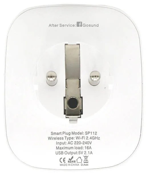 Gosund SP112 2xUSB intelligens WiFi aljzat, Tuya