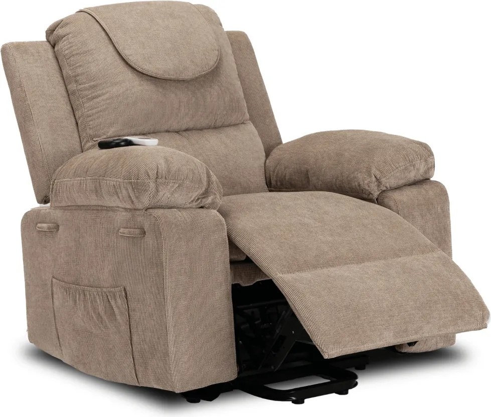 FENIX elektromos masszázsfotel felállás segítő funkcióval bézs