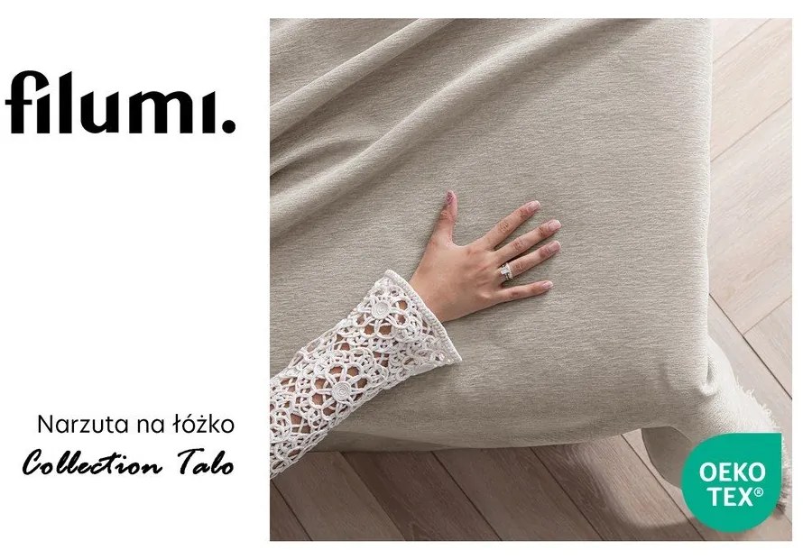 Bézs zsenília ágytakaró 220x240 cm Talo – Filumi