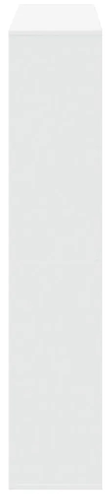 fehér szerelt fa könyvszekrény 132 x 29 x 141,5 cm