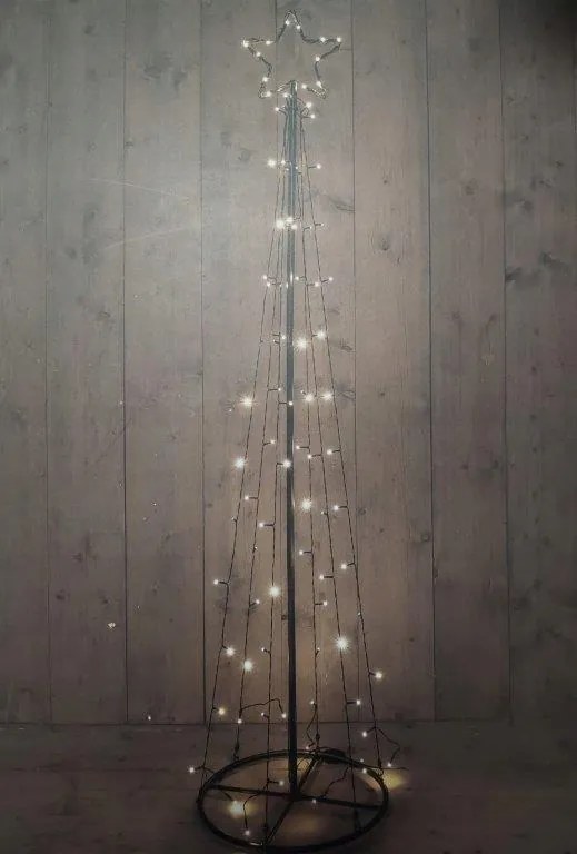 Fém karácsonyfa ledekkel 42,5x180cm