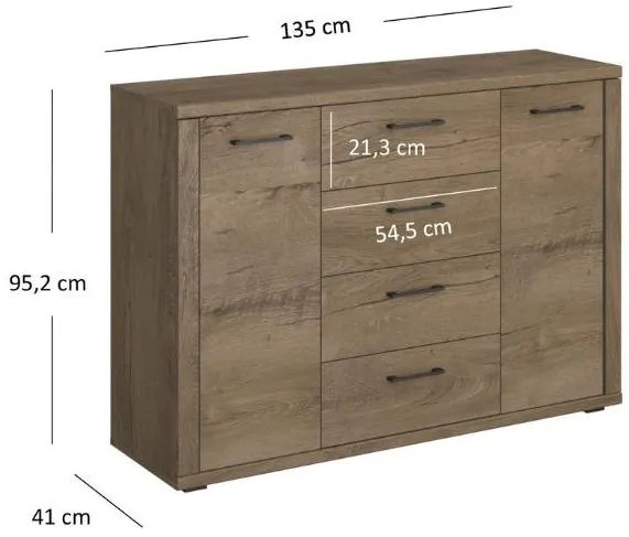Komód Clinecas (lefkas tölgy). 1116790