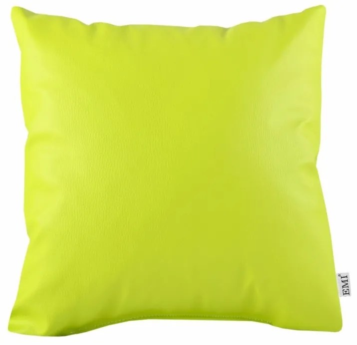 EMI lime színű műbőr párna, Párna 45x45 cm