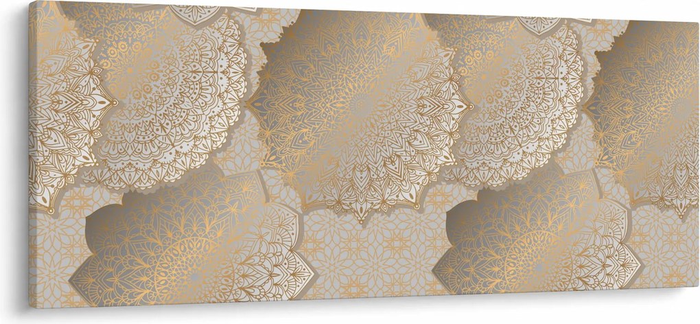 Kép - Mandalák arany tónusokban (120x50 cm)