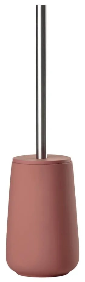 Világospiros porcelán WC-kefe Nova – Zone