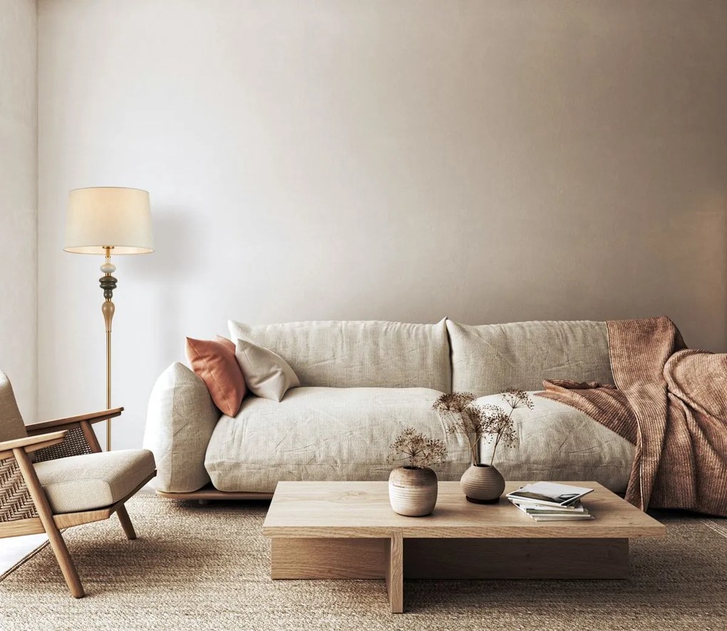 Italux klasszikus boho állólámpa moren antik bronz lazac színű itxfl-84678a-ab