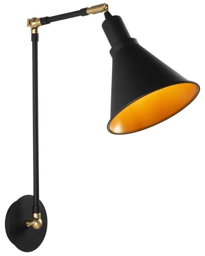 Fekete fali lámpa Berceste – Opviq lights