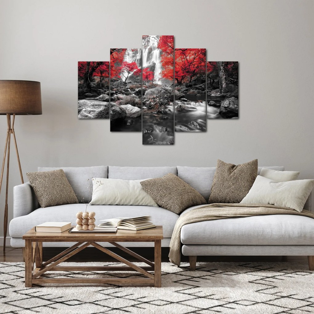 Kép - Vízesések az őszi tájban (150x105 cm)