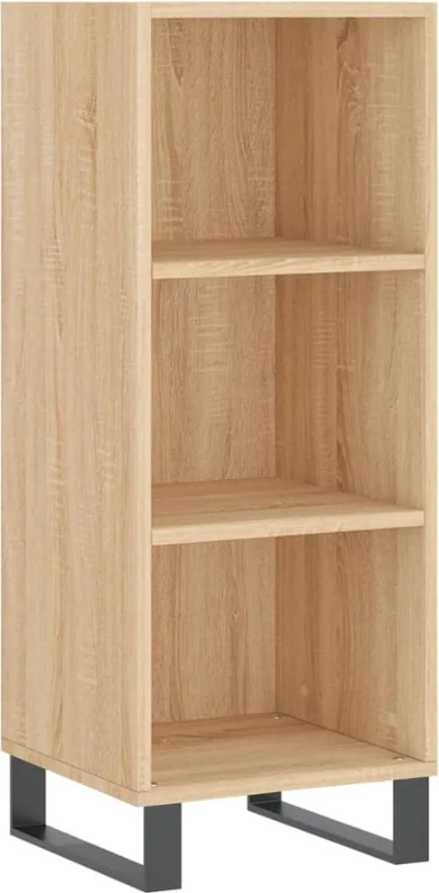 vidaXL sonoma tölgy színű szerelt fa tálalószekrény 34,5x32,5x90 cm