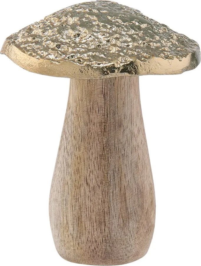 HARVEST SPLENDOR dekor gomba, fa / fém 9cm