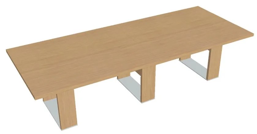 Verno+ S tárgyalóasztal 300 x 120 cm, világos tölgy / barna
