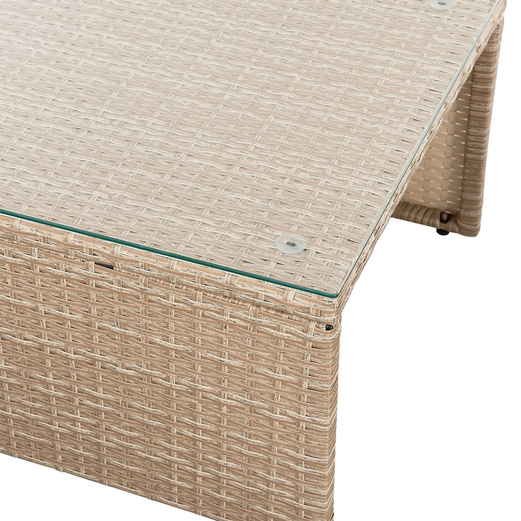 Juskys Salou polyrattan bútor szett - krém