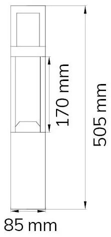 Wofi 12228 - LED Kültéri lámpa SIERRA LED/10W/230V IP54 50,5 cm
