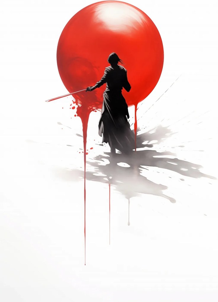 Poszter 42x59,4cm Magányos szamuráj