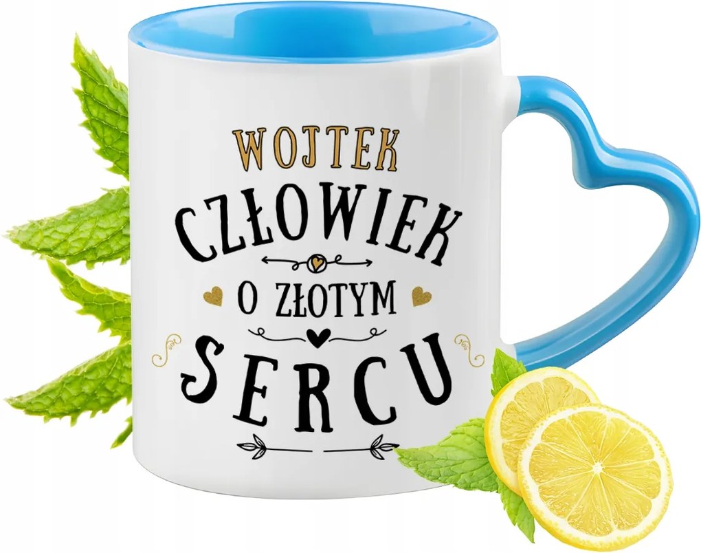 Wojtka Kék Bögre Szív Alakú Füllel Ajándék