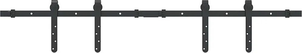 vidaXL Tolószekrény ajtókészlet 122 cm szénacél