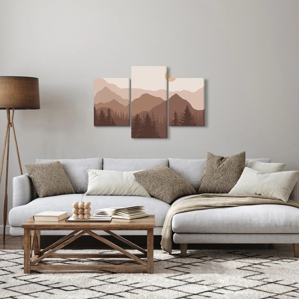 Kép - Barna hegyek N⁰1 (90x60 cm)