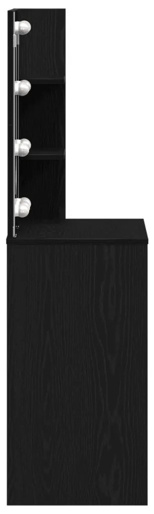 vidaXL Öltözködőasztal fiókkal Fekete tölgy 74,5 x 40 x 141 cm Faanyag