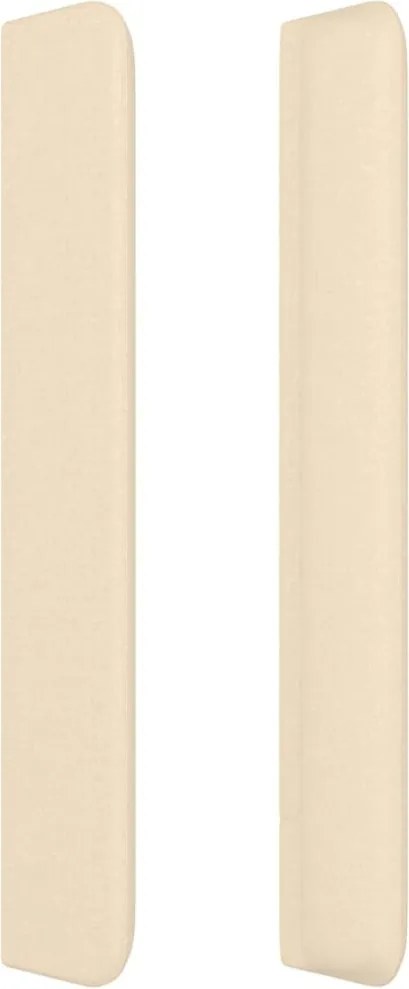 krémszínű szövet fejtámla szárnyakkal 147x16x118/128 cm