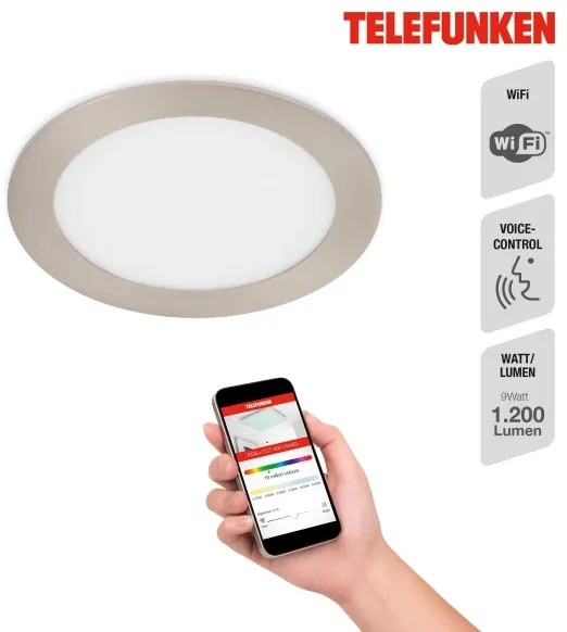 Telefunken 309402TF - LED RGBW Dimmelhető fürdőszobai beépíthető lámpa LED/12W/230V IP23 Wi-Fi Tuya