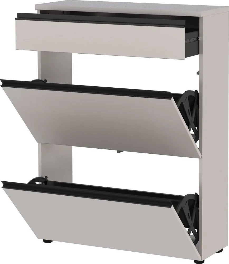 Krémszínű cipőtartó 80x107x29 cm Baldone – Germania