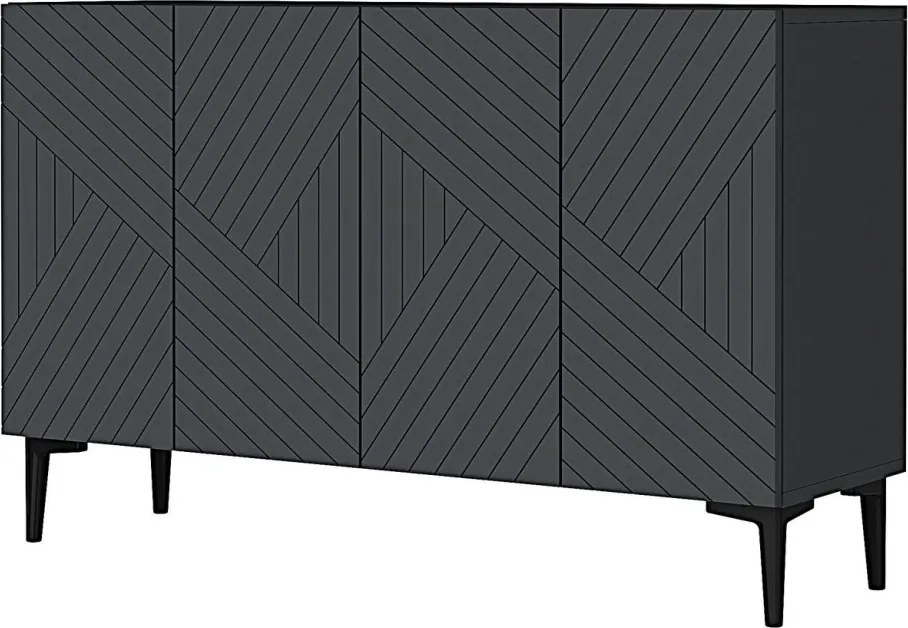 Ferro komód, antracit, 120 cm
