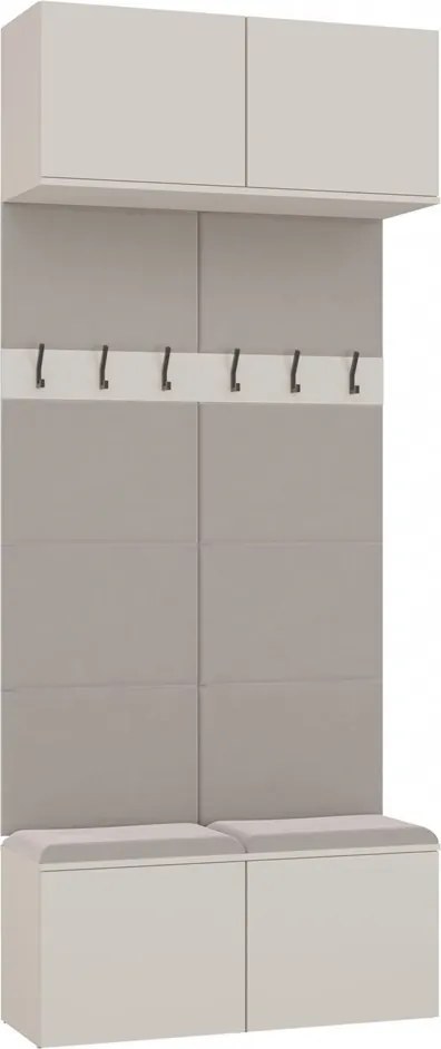 HAGA II 2W előszobafal, 100x238x35 cm, kasmír