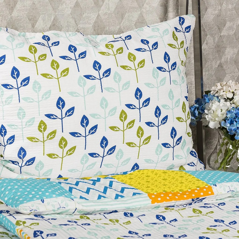 4Home Patchwork blue krepp ágyneműhuzat, 140 x 200 cm, 70 x 90 cm