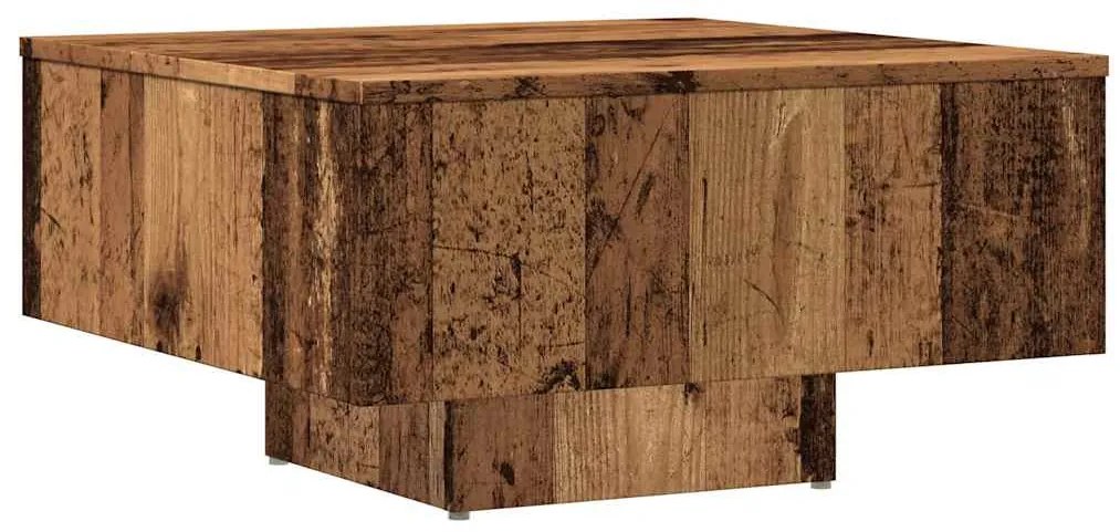 antik fa színű szerelt fa dohányzóasztal 60 x 60 x 31,5 cm