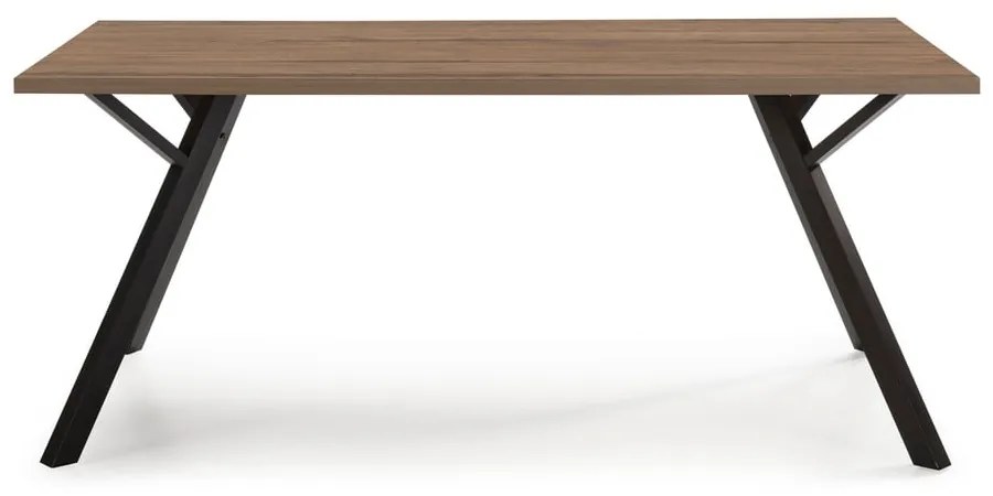 Étkezőasztal diófa dekoros asztallappal 90x160 cm Paola – Marckeric