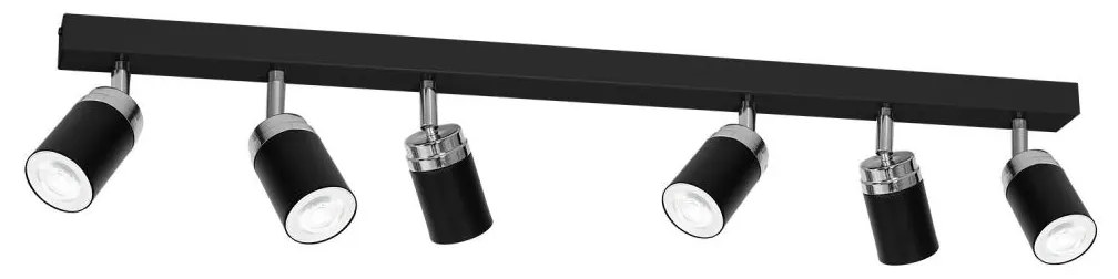 Spotlámpa RENO 6xGU10/60W/230V fekete/króm