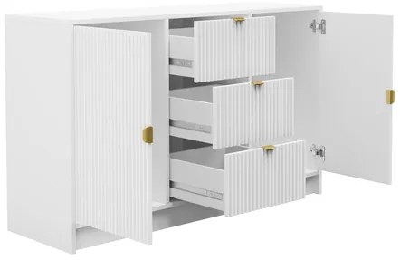 Komód Rozoma 2D3SZ (fehér velvet + arany) . 1103671