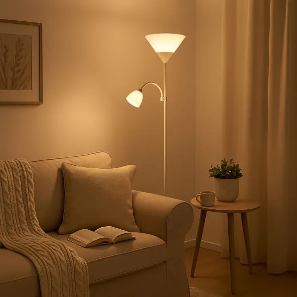 Brilagi - ARIANA állólámpa 1xE27/100W/230V + 1xE14/25W fehér