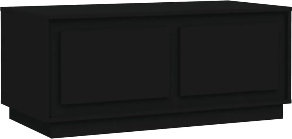 vidaXL fekete szerelt fa dohányzóasztal 102x50x44 cm