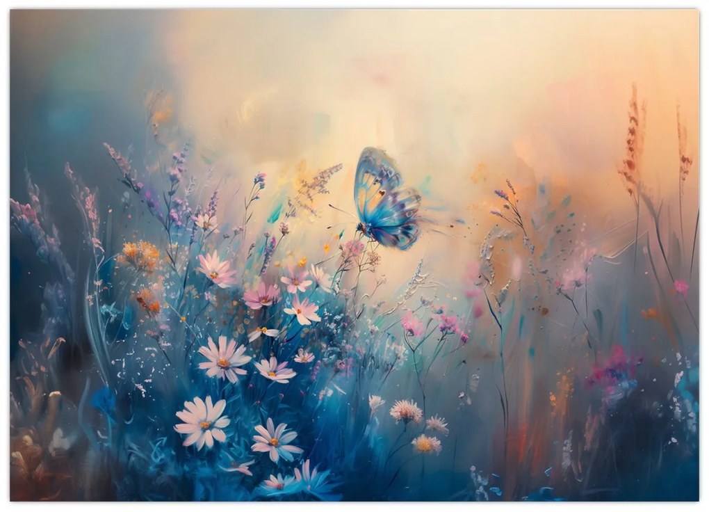 Kép - Rét pillangóval (70x50 cm)