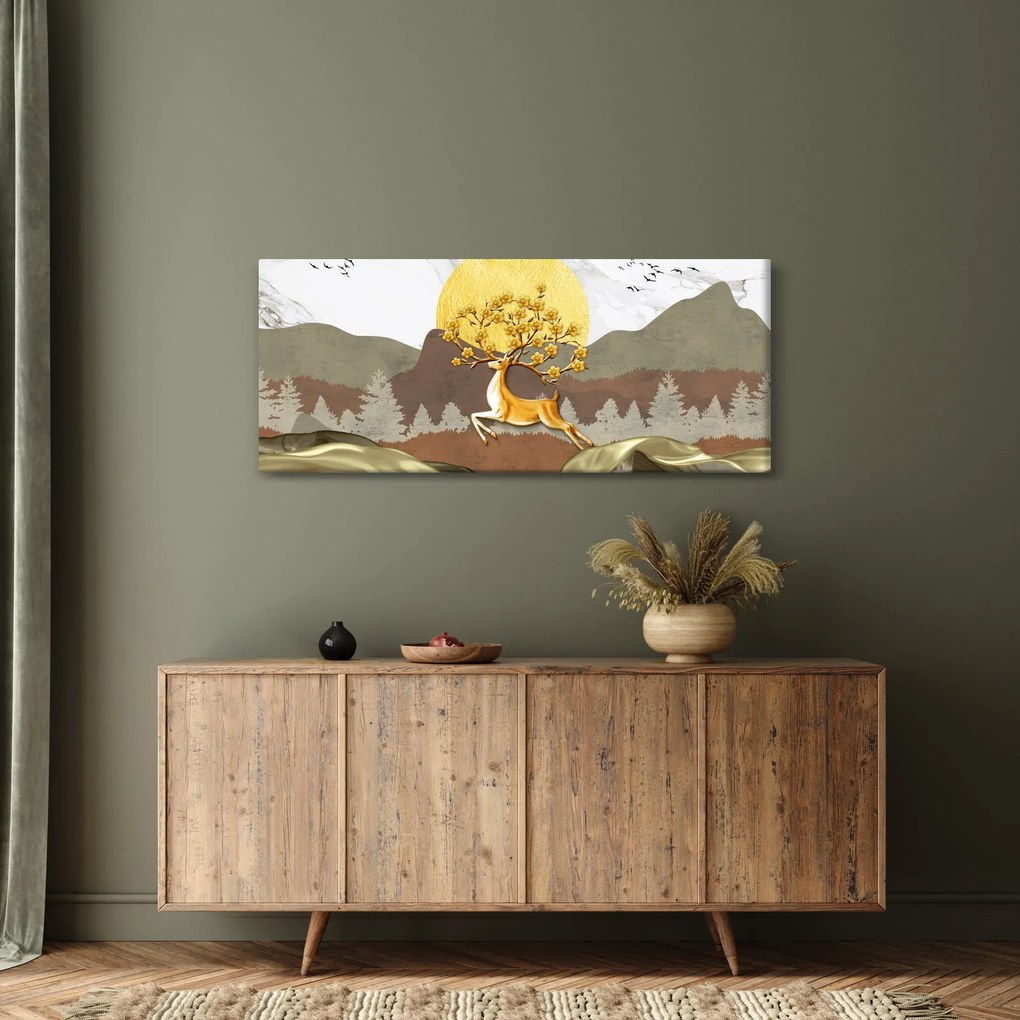 Egy szarvas képe (120x50 cm)