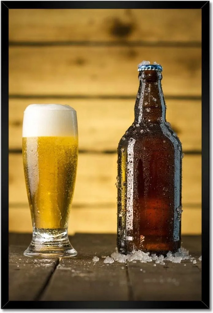 Poszterek keretben 40x60 Fagyasztott sör üvegben