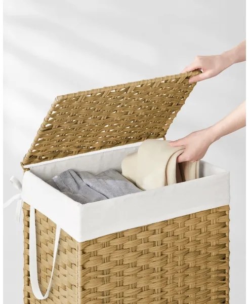 FLYN rattan szennyeskosár