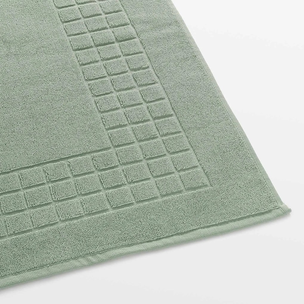 Goldea frottír fürdőszobai szőnyeg mozaika – zsályaszínű 50 x 70 cm