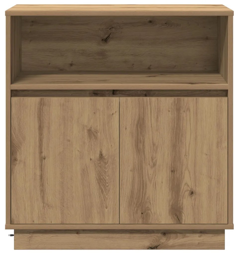 LED-es oldalbordó Artisan tölgy 71x34,5x75 cm Műszaki fa
