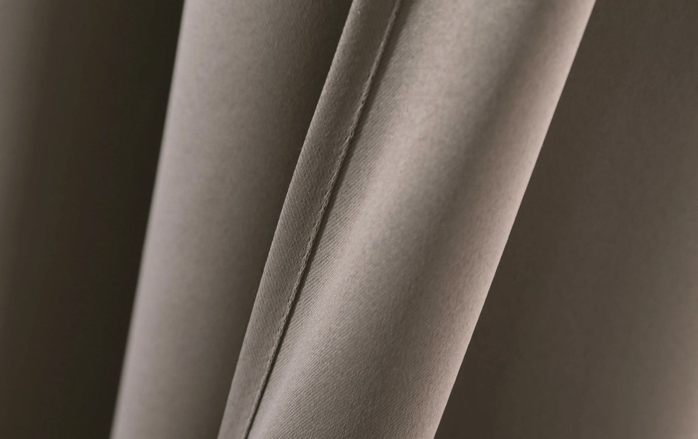 OXFORD világosbarna függöny 140x250 cm Felfüggesztés: Fém gyűrűk