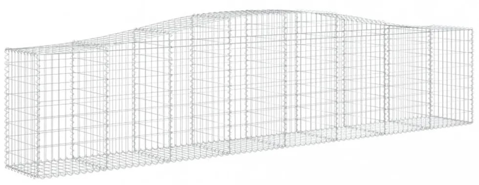 8 db íves horganyzott vas gabion kosár 400x50x80/100 cm
