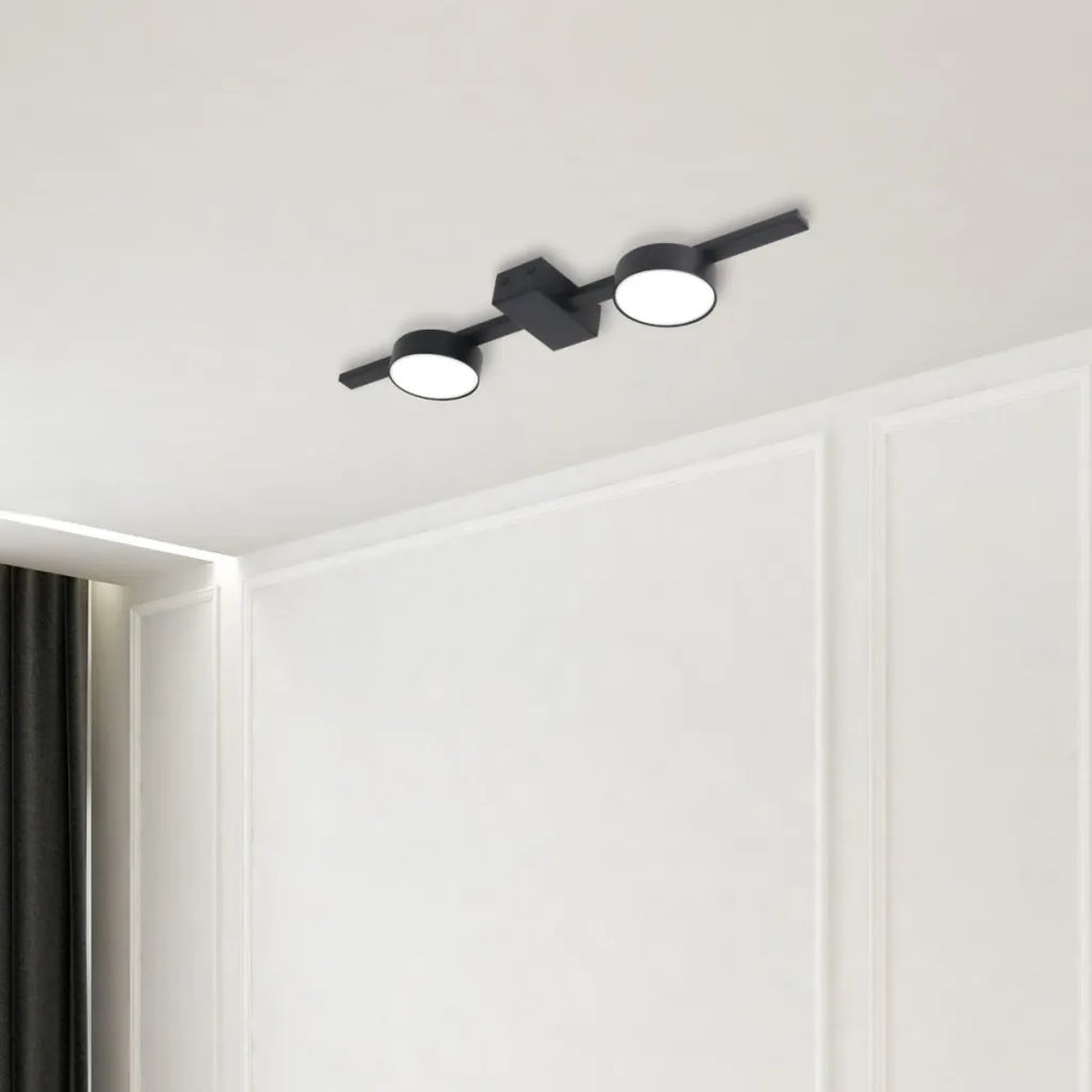 POLUX 326256 JOY Modern LED Mennyezeti Lámpa Fekete GX53 IP20